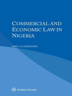 cover image of Commercial and Economic Law in Nigeria